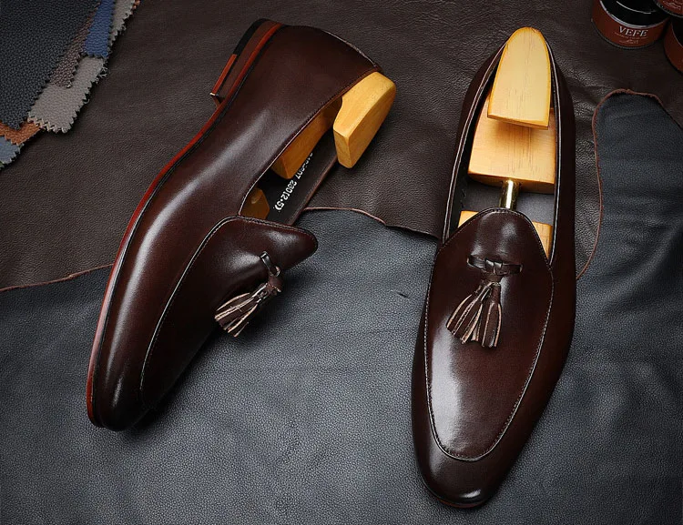 QYFCIOUFU 2020 Shoes Mens Tassel Loafer Genuine Leather Black Brown Slip On Men Dress Shoes Designer Shoes Wedding Formal Shoes
QYFCIOUFU 2020 Shoes Mens Tassel Loafer Genuine Leather Black Brown Slip On Men Dress Shoes Designer Shoes Wedding Formal Shoes