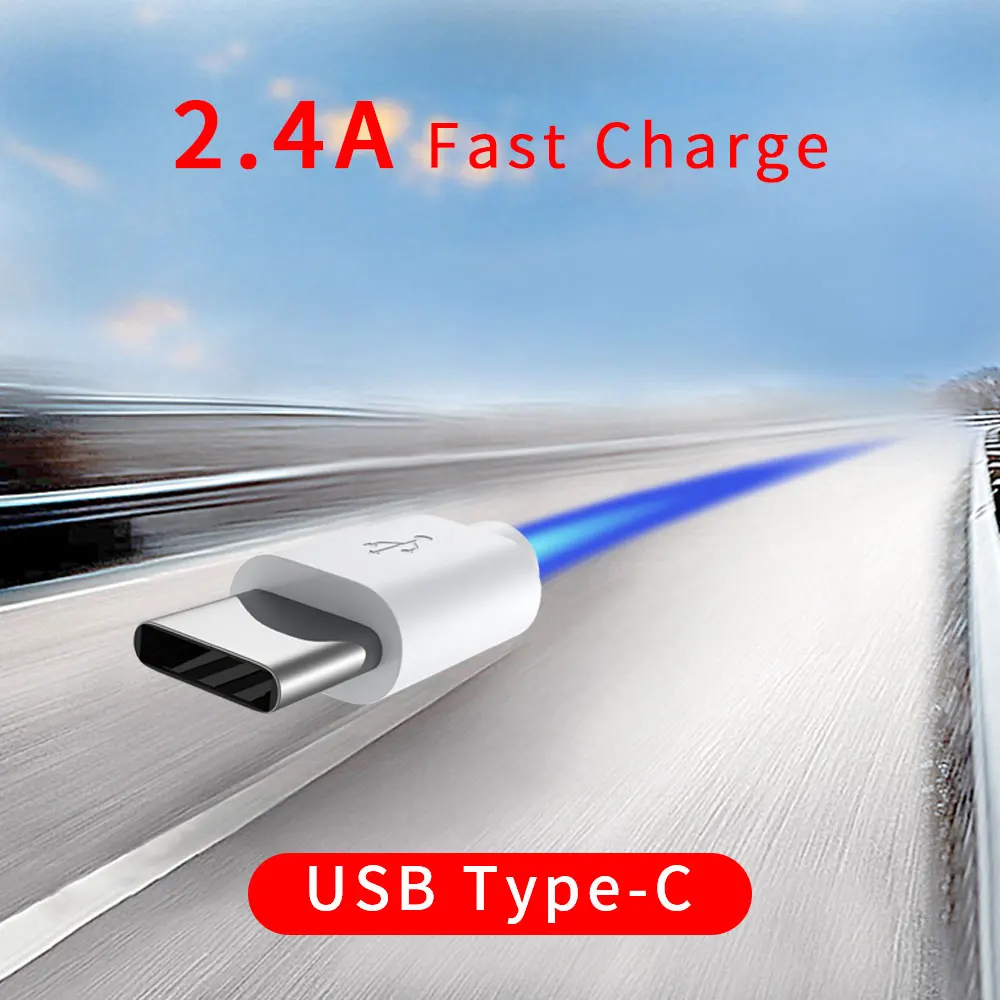 Кабель USB Type C для Samsung S10 S9 S8 Quick Charge 2.4A кабель быстрой зарядки Huawei P30 Xiaomi Redmi USB-C |