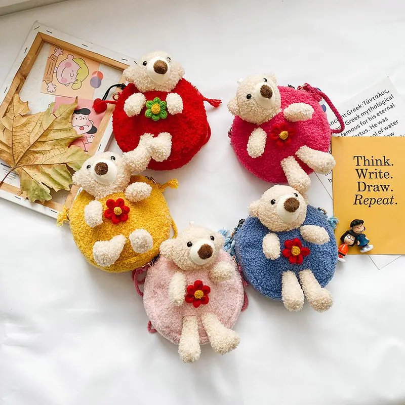 Soft Plush Children Coin Purse Handbag Girl Baby Cute Bear Mini Messenger Bags Fashion Flower Princess Accessories Shoulder Bag 
Soft Plush Children Coin Purse Handbag Girl Baby Cute Bear Mini Messenger Bags Fashion Flower Princess Accessories Shoulder Bag