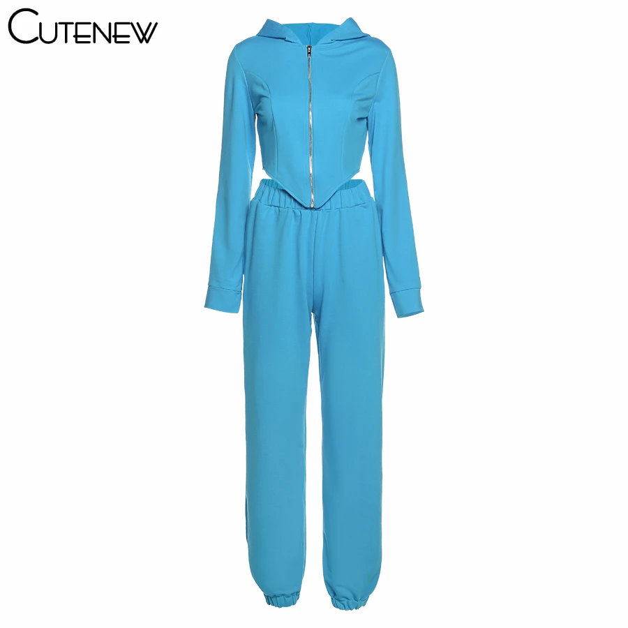 Cutenew Spring Solid Color Cotton Women Sport Sets Long Sleeve Zipper Hoodie+Sweatpants Outfits Two Piece Set Casual Street Suit
Cutenew Spring Solid Color Cotton Women Sport Sets Long Sleeve Zipper Hoodie+Sweatpants Outfits Two Piece Set Casual Street Suit