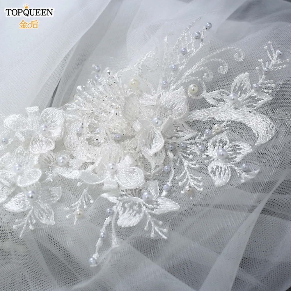 TOPQUEEN V45 Fashion Embroidery Flower Bridal Veil Tulle Cut Edge White Ivory Short Bridal Veil with Pearl Lace Edge Wedding Vei
TOPQUEEN V45 Fashion Embroidery Flower Bridal Veil Tulle Cut Edge White Ivory Short Bridal Veil with Pearl Lace Edge Wedding Vei