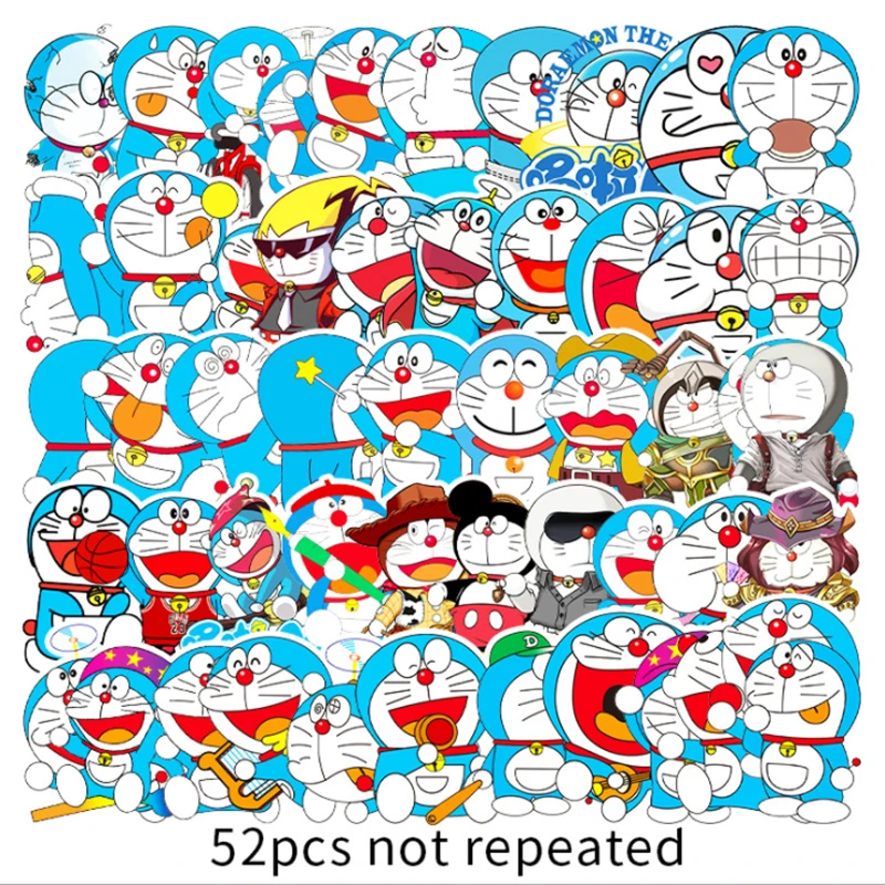 52 pcs Anime Doraemon Graffiti Waterproof Skateboard Travel Suitcase Phone Laptop Luggage Stickers Cute Kids Girl Toys 
52 pcs Anime Doraemon Graffiti Waterproof Skateboard Travel Suitcase Phone Laptop Luggage Stickers Cute Kids Girl Toys