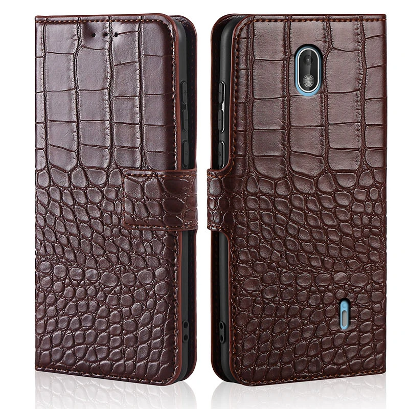 Чехол-книжка для Nokia 1 TA-1047 из кожи крокодила с отделением для карт и подставкой для Nokia 1 2018 
Чехол-книжка для Nokia 1 TA-1047 из кожи крокодила с отделением для карт и подставкой для Nokia 1 2018