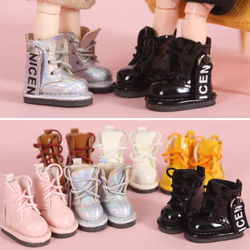 Фото Ob11 детская обувь ob11 детские кожаные ботинки Molly sister head holala MSC простые кукольные
