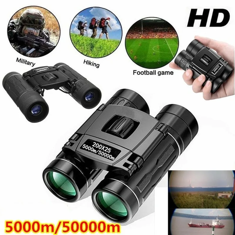 200X25 Long Distance 5000M/50000M Powerful HD Folding Portable FMC BAK4 Optics Binoculars Telescope for Outdoor Hiking
200X25 Long Distance 5000M/50000M Powerful HD Folding Portable FMC BAK4 Optics Binoculars Telescope for Outdoor Hiking