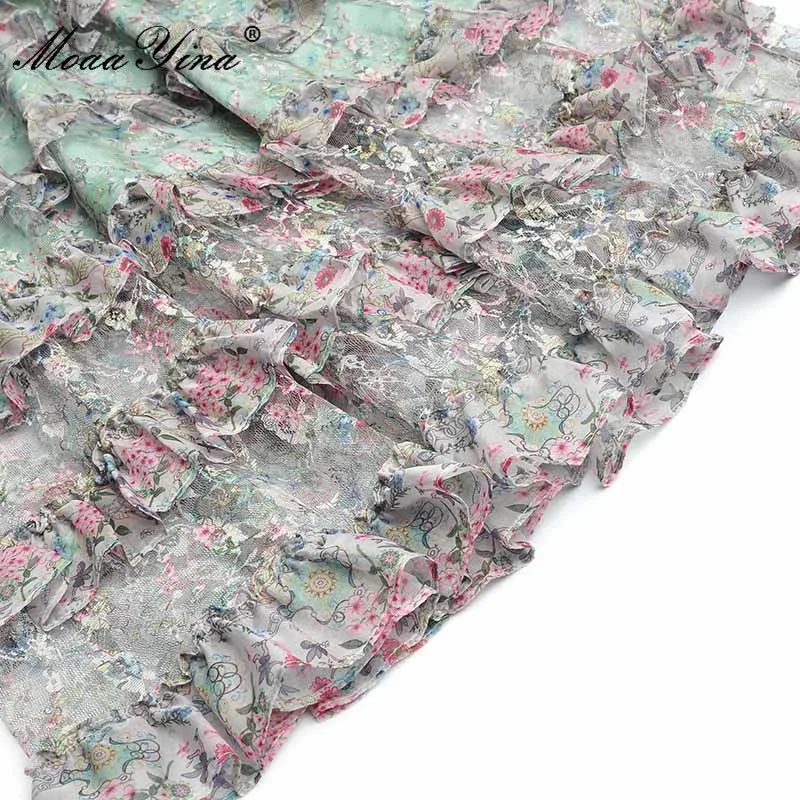 MoaaYina Fashion Designer dress Summer Women Dress Short sleeve Cascading Ruffle Floral Print Party Mesh Dresses
MoaaYina Fashion Designer dress Summer Women Dress Short sleeve Cascading Ruffle Floral Print Party Mesh Dresses