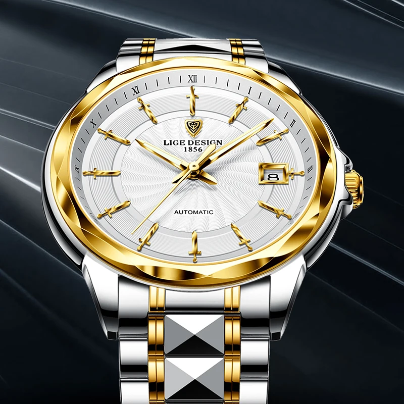 2020 New LIGE Sword-Shaped Pointer Automatic Mechanical Watch Luxury Tungsten Steel 50m Waterproof Business Watch Men Watches
2020 New LIGE Sword-Shaped Pointer Automatic Mechanical Watch Luxury Tungsten Steel 50m Waterproof Business Watch Men Watches