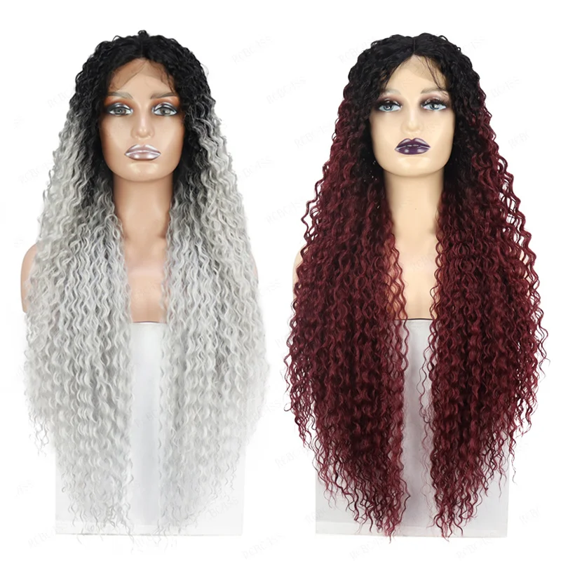 Rebcass Kinky Curly Lace Front Wig 34Inch Synthetic Natural Wave Lace Front Wig For Black Women High Temperature Fiber Hair
Rebcass Kinky Curly Lace Front Wig 34Inch Synthetic Natural Wave Lace Front Wig For Black Women High Temperature Fiber Hair