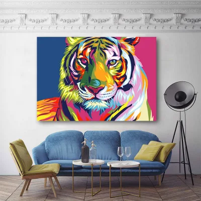 Color Tiger Oil Painting Nordic Decorative Painting Home Decor Poster Print
Color Tiger Oil Painting Nordic Decorative Painting Home Decor Poster Print
