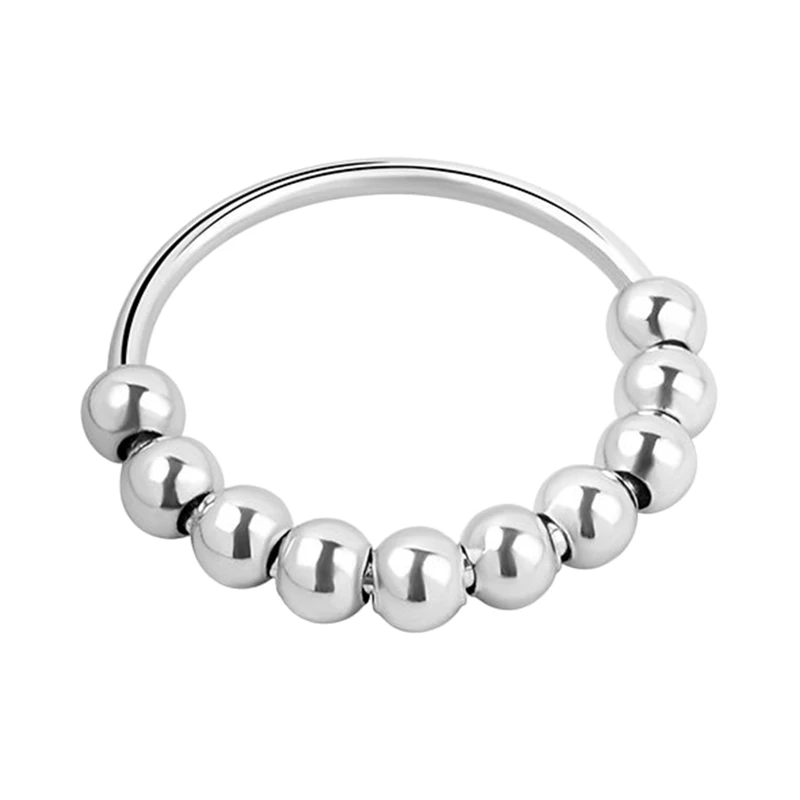 1PC Rotate Freely Anxiety Bead Ring For Women Men Fashion Design Fidget Rings Single Coil Anti-stress Spiral Rotate Jewelry
1PC Rotate Freely Anxiety Bead Ring For Women Men Fashion Design Fidget Rings Single Coil Anti-stress Spiral Rotate Jewelry