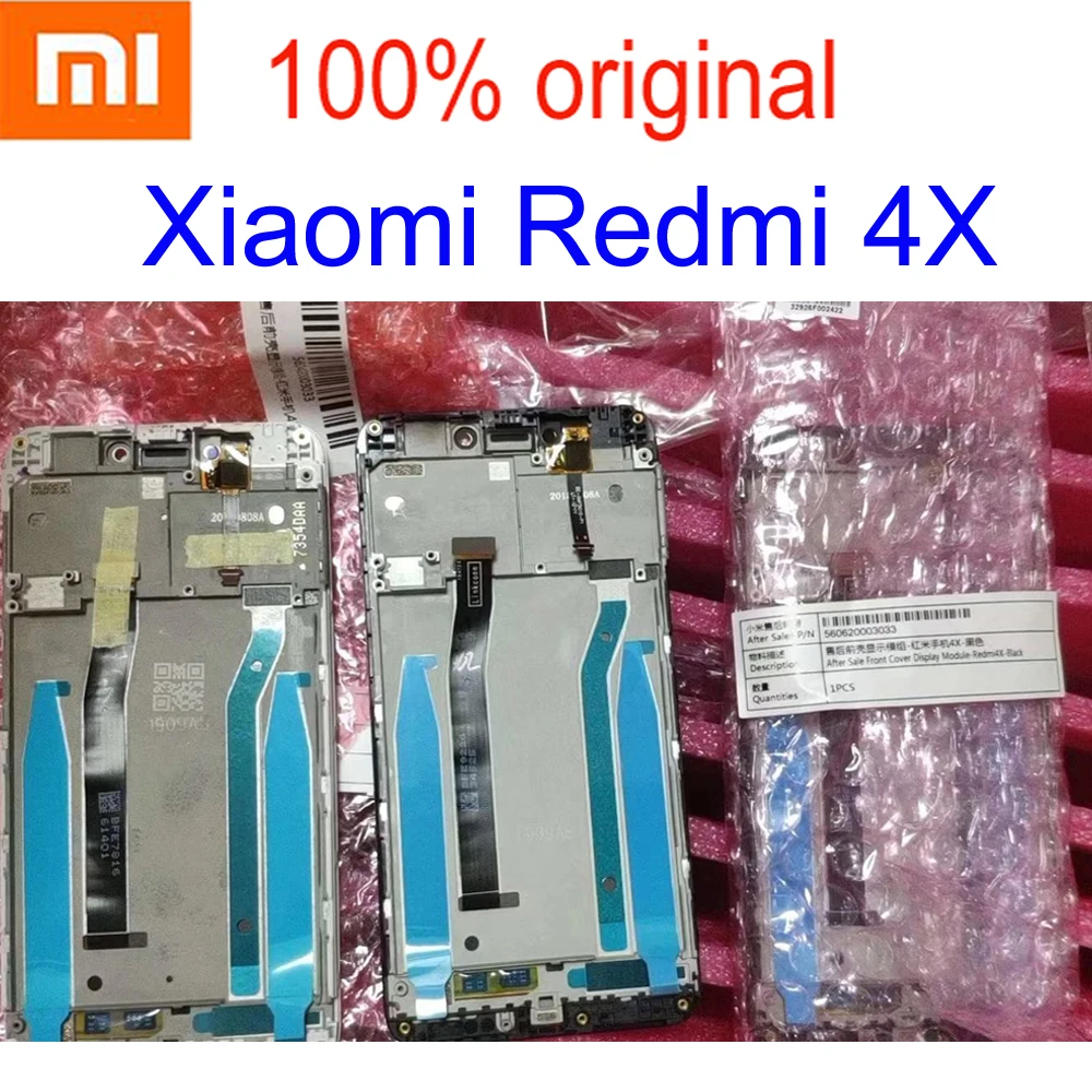 

Original Best Working Glass Sensor LCD Display Touch Panel Screen Digitizer Assembly with Frame For Xiaomi Redmi 4X Parts MAE136