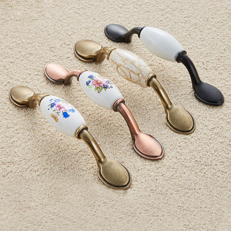 Antique Bronze Ceramic Cabinet Handles Zinc Alloy Drawer Knobs Wardrobe Door Handles Morning Glory European Handle
Antique Bronze Ceramic Cabinet Handles Zinc Alloy Drawer Knobs Wardrobe Door Handles Morning Glory European Handle