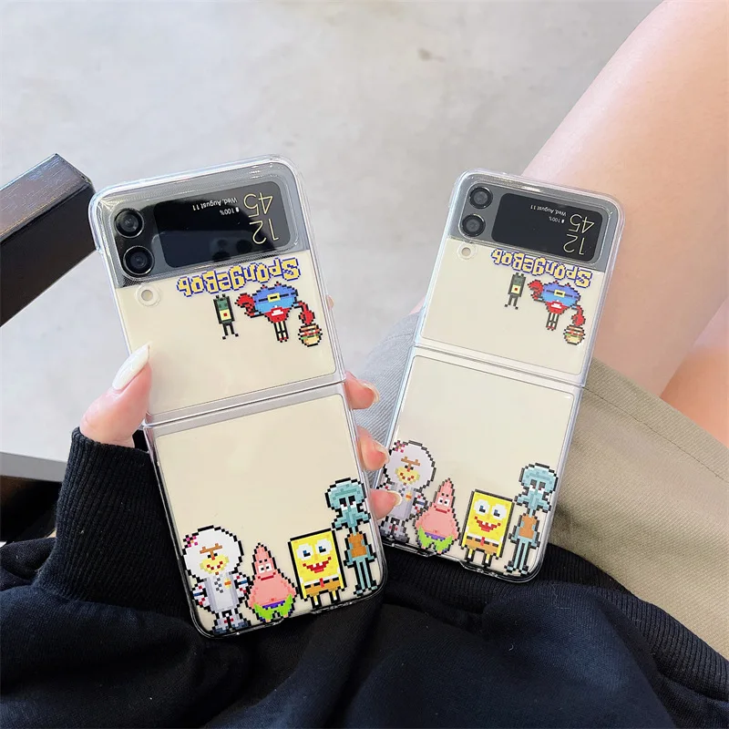 Cartoon Sponge Mosaic Transparent Phone Case for Samsung Galaxy Z Flip 3 5G Hard PC Back Cover for ZFlip3 Case Protective Shell
Cartoon Sponge Mosaic Transparent Phone Case for Samsung Galaxy Z Flip 3 5G Hard PC Back Cover for ZFlip3 Case Protective Shell