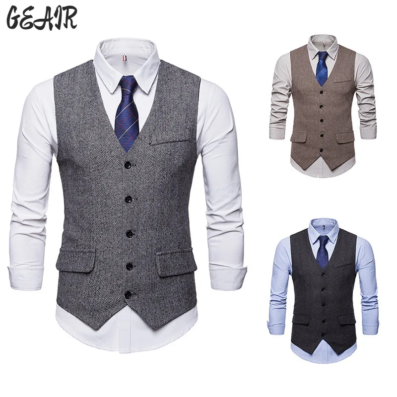 High Quality Men's Cotton Formal Vintage Vest Fashion Large Size Single-breasted Vest Sportsman V-neck Suit Vest Causal Suit
High Quality Men's Cotton Formal Vintage Vest Fashion Large Size Single-breasted Vest Sportsman V-neck Suit Vest Causal Suit