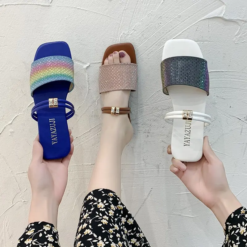 Ladies Slipper Stylish Female Shoes Casual Flat Sandals Shoes 2021 New Solid Summer Outside Rhinestone Fashion Women's Shoes
Ladies Slipper Stylish Female Shoes Casual Flat Sandals Shoes 2021 New Solid Summer Outside Rhinestone Fashion Women's Shoes
