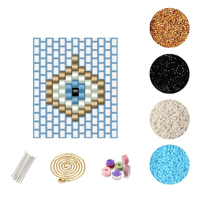 FAIRYWOO Tiny Evil Eye Pendant Necklace For Women Miyuki Beads Kit Fashion Jewelry Making Kit Handmade Accessories Wholesale
FAIRYWOO Tiny Evil Eye Pendant Necklace For Women Miyuki Beads Kit Fashion Jewelry Making Kit Handmade Accessories Wholesale