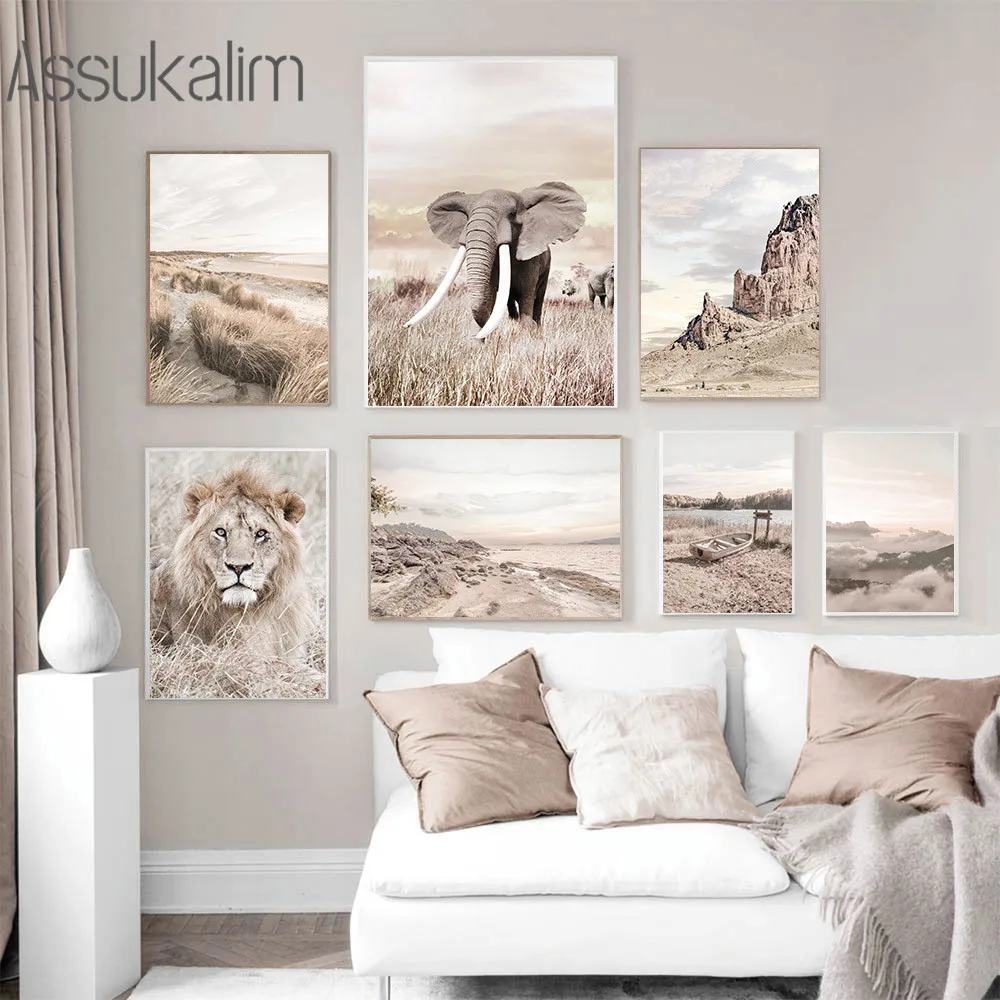 Lion Elephant Wall Art Poster Natural Scenery Canvas Painting Hay Art Print Nordic Wall Pictures For Living Room Home Decor
Lion Elephant Wall Art Poster Natural Scenery Canvas Painting Hay Art Print Nordic Wall Pictures For Living Room Home Decor
