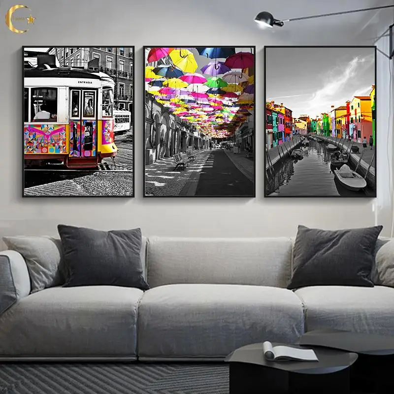 Abstract Colorful Building Bus Umbrella Canvas Painting Posters and Prints Wall Art Pictures for Living Room Picture Home Decor
Abstract Colorful Building Bus Umbrella Canvas Painting Posters and Prints Wall Art Pictures for Living Room Picture Home Decor