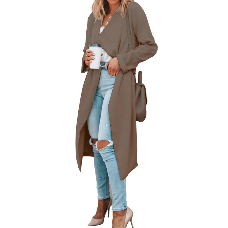 Overcoat Women Daily Lapel Solid Color Long Coat Casual Windbreaker Female Jacket Ladies Clothing Autumn Winter New Fashion
Overcoat Women Daily Lapel Solid Color Long Coat Casual Windbreaker Female Jacket Ladies Clothing Autumn Winter New Fashion