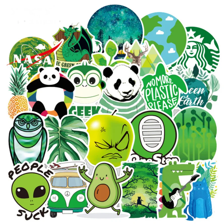 10/30/50PCS Fresh Green Cute Panda Sticker Trolley Waterproof Girl Skateboard Graffiti Sticker Toy Car Decoration Wholesale
10/30/50PCS Fresh Green Cute Panda Sticker Trolley Waterproof Girl Skateboard Graffiti Sticker Toy Car Decoration Wholesale