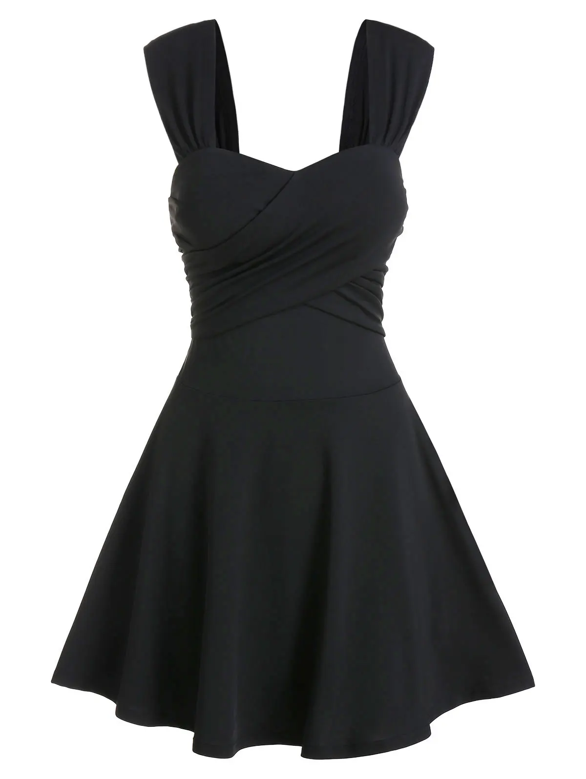 Casual Dress 3XL Women Sleeveless Crossover Mini Flare Dress Sweetheart Neck Elegant Party Sexy Dress Femme
Casual Dress 3XL Women Sleeveless Crossover Mini Flare Dress Sweetheart Neck Elegant Party Sexy Dress Femme