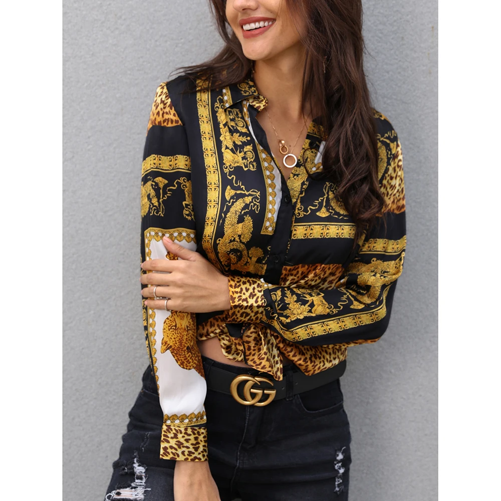 Women Blouse Leopard Print Knot Buttons Long Sleeve Turn-down Neck Shirt Female Spring Elegant Party Streetwear Crop Tops
Women Blouse Leopard Print Knot Buttons Long Sleeve Turn-down Neck Shirt Female Spring Elegant Party Streetwear Crop Tops