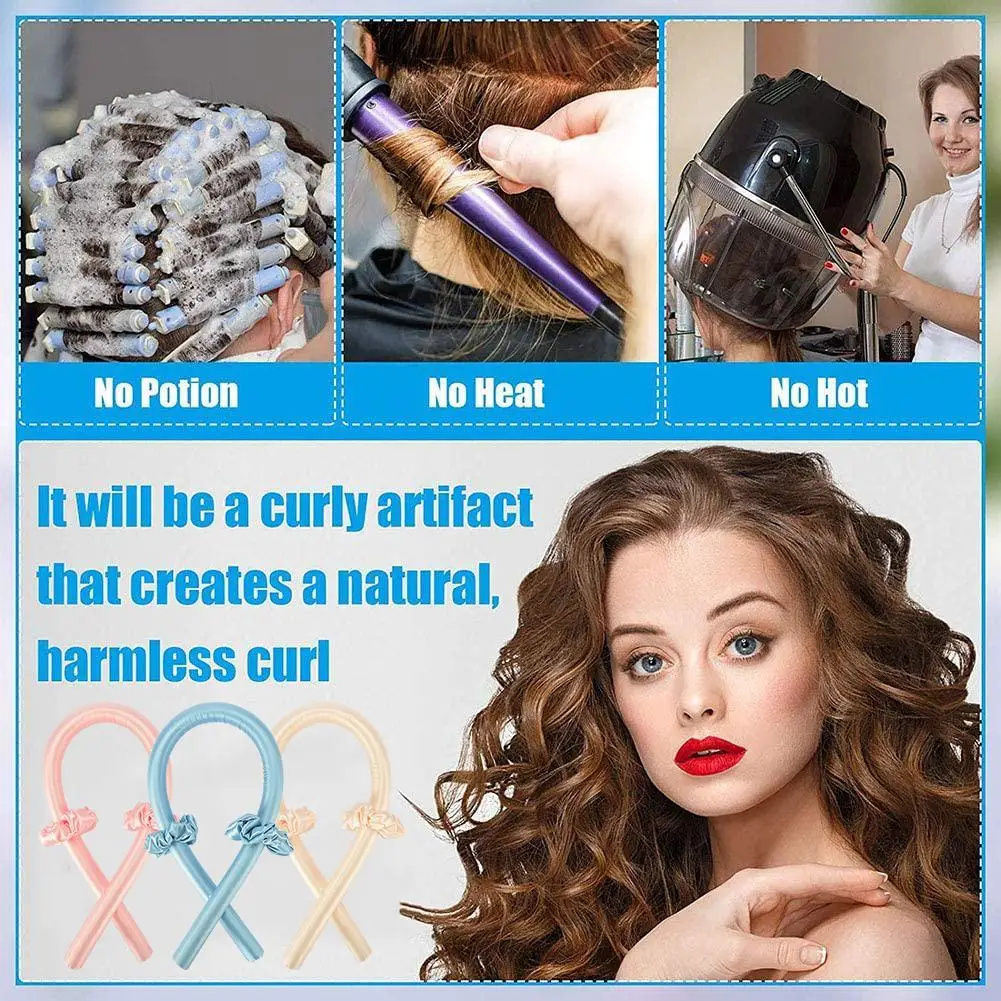 Heatless Curling Roller set Rod Headband Lazy Curler Silk Curling Ribbon Silk Curling Ribbon Heatless Hair Curling Ribbon Hair
Heatless Curling Roller set Rod Headband Lazy Curler Silk Curling Ribbon Silk Curling Ribbon Heatless Hair Curling Ribbon Hair