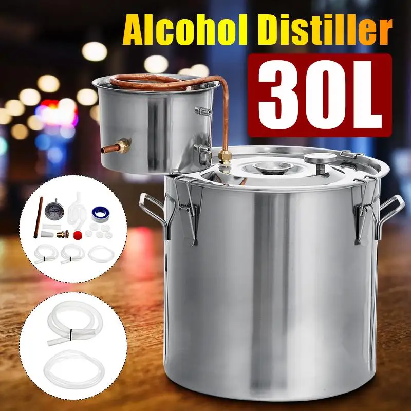 30L 8 Gal Distiller Moonshine Alcohol Stainless Copper Home DIY Water Wine Essential Oil Brewing Kit 304 Stainless Steel Boiler
30L 8 Gal Distiller Moonshine Alcohol Stainless Copper Home DIY Water Wine Essential Oil Brewing Kit 304 Stainless Steel Boiler