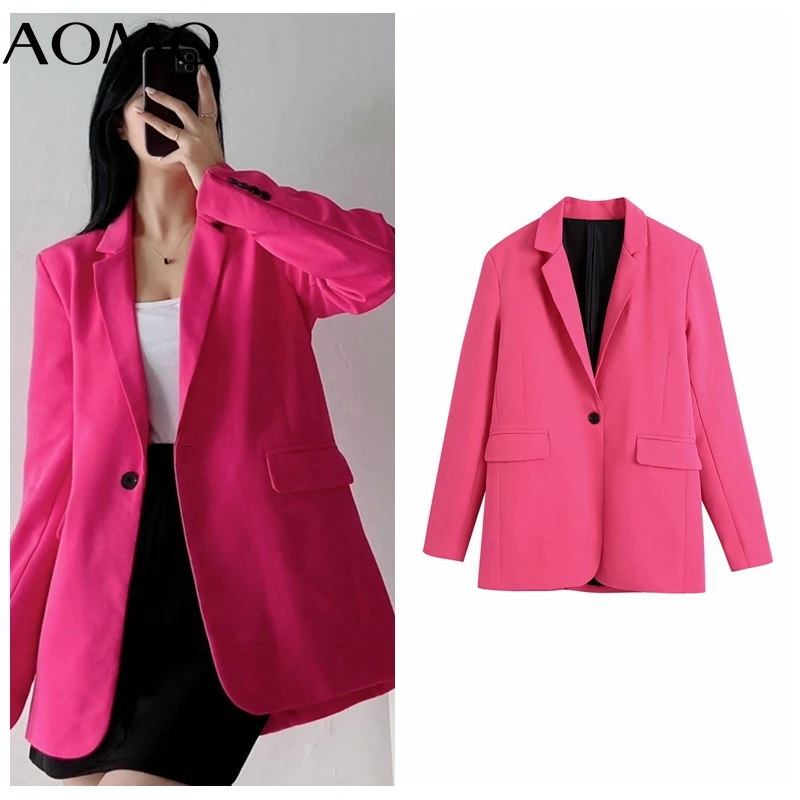 Женский винтажный пиджак AOMO, розовый пиджак с отложным воротником и карманами, модные повседневные шикарные топы, BE348A, 2021
Женский винтажный пиджак AOMO, розовый пиджак с отложным воротником и карманами, модные повседневные шикарные топы, BE348A, 2021