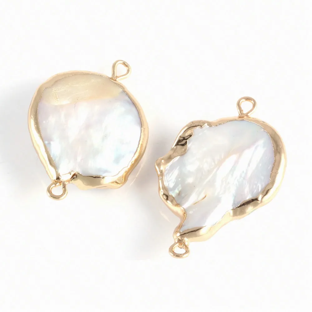 1pcs Natural Irregular Pearl Shell Connector Fashion Jewelry DIY Bracelet Necklace Charm Jewelry Making Size 20X30mm
1pcs Natural Irregular Pearl Shell Connector Fashion Jewelry DIY Bracelet Necklace Charm Jewelry Making Size 20X30mm