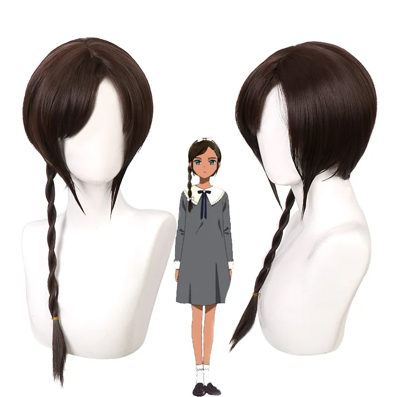 

Anime Wonder Egg Priority Neiru Aonuma Cosplay Wig Black Braid Dark Brown Halloween Party Women Heat Resistant Synthetic Hair