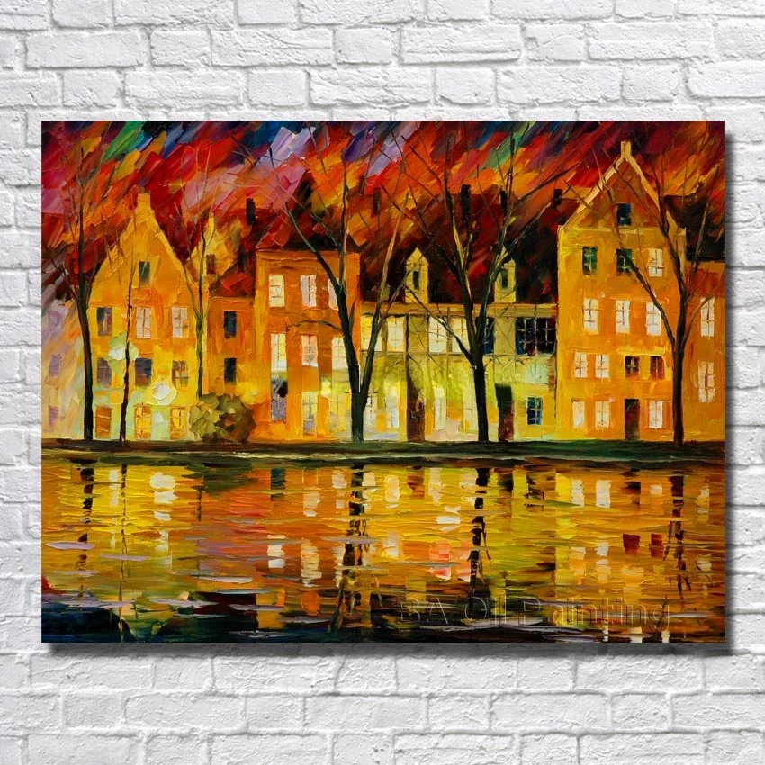 No Framed Hand Painted Picture Handpainted Modern Art Beautiful Yellow Light City Scenery Palette Knife Oil Painting On Canvas
No Framed Hand Painted Picture Handpainted Modern Art Beautiful Yellow Light City Scenery Palette Knife Oil Painting On Canvas