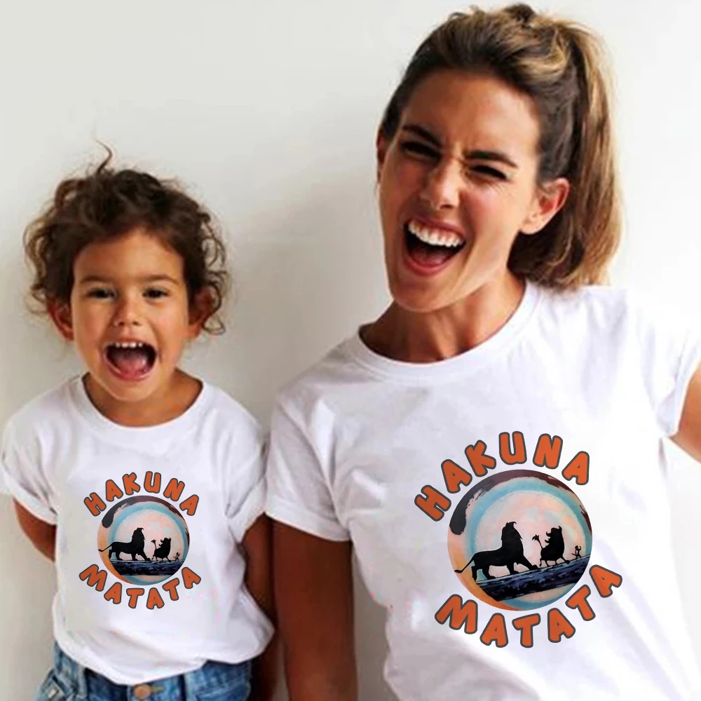 Family T-shirt Lion King HAKUNA MATATA Printed Short Sleeve Summer O-Neck Unisex Top Fashion Children's T Shirt Dropship
Family T-shirt Lion King HAKUNA MATATA Printed Short Sleeve Summer O-Neck Unisex Top Fashion Children's T Shirt Dropship