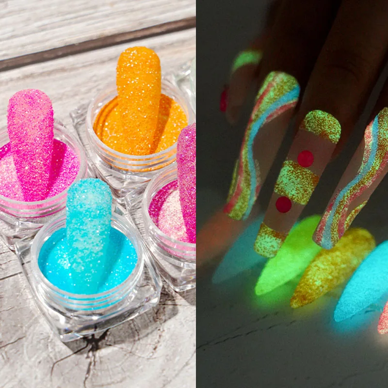 6 Boxes/Set Lasting Neon Phosphor UV Reactive Fluorenscence Sugar Nail Powder Pigment Dust Glitters Powder Decorations
6 Boxes/Set Lasting Neon Phosphor UV Reactive Fluorenscence Sugar Nail Powder Pigment Dust Glitters Powder Decorations