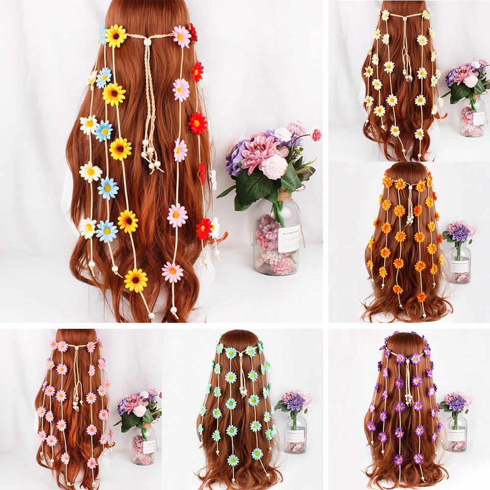 7 Color Flower Headband Festival Women Adjustable Headdress Boho Hair Accessories Sunflower Hair Band Floral Garland For Hair
7 Color Flower Headband Festival Women Adjustable Headdress Boho Hair Accessories Sunflower Hair Band Floral Garland For Hair