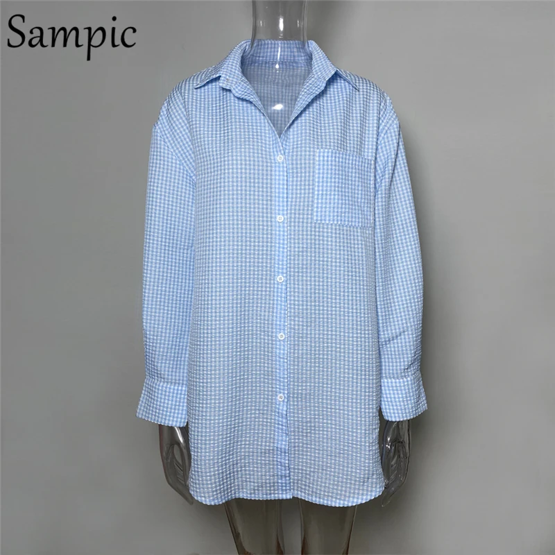 Sampic Women Sexy Casual Loose Oversized Long Sleeve Plaid Blouse Shirt Office Ladies 2021 Summer Spring Shirt Tops Streetwear
Sampic Women Sexy Casual Loose Oversized Long Sleeve Plaid Blouse Shirt Office Ladies 2021 Summer Spring Shirt Tops Streetwear