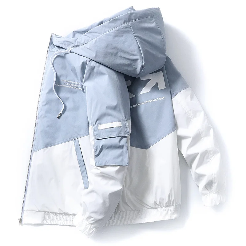 Fashion Men's Color Patching Jacket Long Sleeve Designed Hooded Coat Outerwear Casual Loose Male High Street Spring Autumn 2021
Fashion Men's Color Patching Jacket Long Sleeve Designed Hooded Coat Outerwear Casual Loose Male High Street Spring Autumn 2021