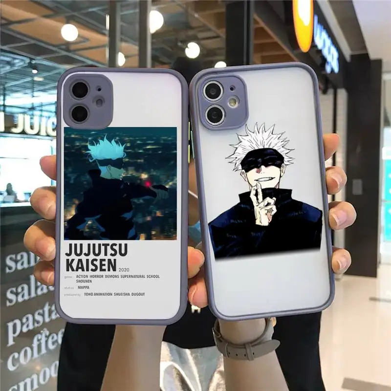 Jujutsu Kaisen Satoru Gojo anime Phone Case matte transparent For gray iPhone 7 8 x xs xr 11 12 pro plus max mini Funda Clear
Jujutsu Kaisen Satoru Gojo anime Phone Case matte transparent For gray iPhone 7 8 x xs xr 11 12 pro plus max mini Funda Clear