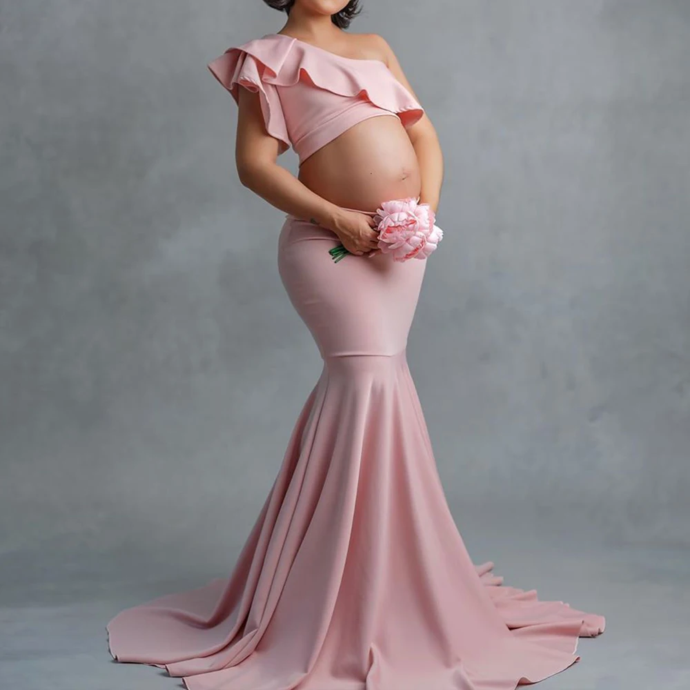 Maternity Mermaid Tail Skirt Set for Photography One Shoulder Ruffles Crop Top Pregnancy Photography Props Trumpet Skirt Set
Maternity Mermaid Tail Skirt Set for Photography One Shoulder Ruffles Crop Top Pregnancy Photography Props Trumpet Skirt Set