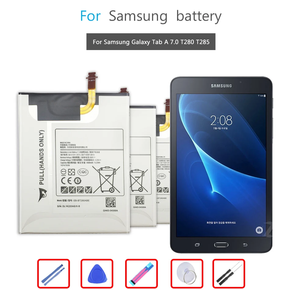Литий-полимерный аккумулятор для планшета Samsung Galaxy Tab A 7,0, T280, T285, аккумулятор, 4000 мАч
Литий-полимерный аккумулятор для планшета Samsung Galaxy Tab A 7,0, T280, T285, аккумулятор, 4000 мАч