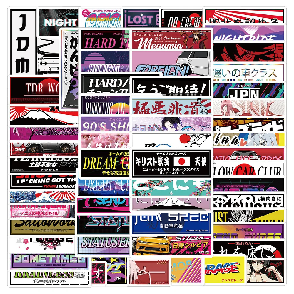 66PCS Japan JDM Racing Car Modification Graffiti Stickers DIY Phone Snowboard Laptop Luggage Fridge Guitar Sticker Decals
66PCS Japan JDM Racing Car Modification Graffiti Stickers DIY Phone Snowboard Laptop Luggage Fridge Guitar Sticker Decals