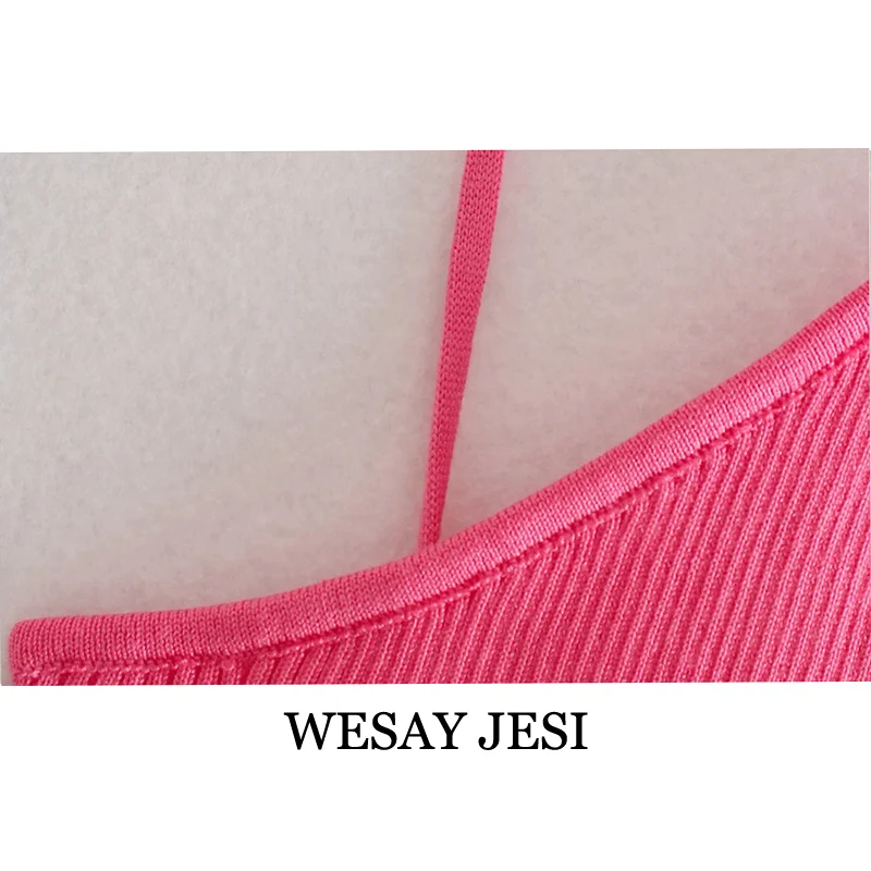 WESAY JESI Women's New Summer Women Hollow Out Knitted Tops Strap Camisole Casual Soft Comfortable Sexy Tops Chic Lady Woman Top 
WESAY JESI Women's New Summer Women Hollow Out Knitted Tops Strap Camisole Casual Soft Comfortable Sexy Tops Chic Lady Woman Top