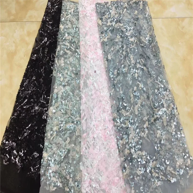 Sequins Net Lace Fabric 2020 sky blue High Quality African Mesh Wedding Bride Dress Sewing Sequined Embroidered Material
Sequins Net Lace Fabric 2020 sky blue High Quality African Mesh Wedding Bride Dress Sewing Sequined Embroidered Material
