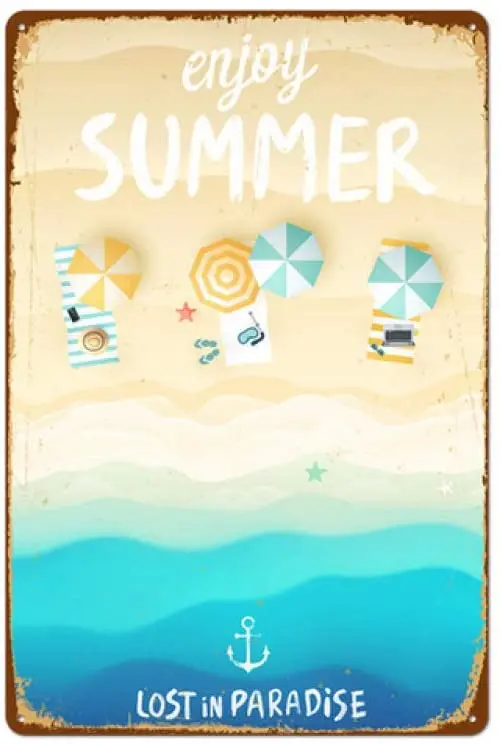 Summer Lost in Paradise Metal Tin Sign Travel Holiday Ocean Beach Wall Decor Sign Direction Tin Sign 8x12 inch
Summer Lost in Paradise Metal Tin Sign Travel Holiday Ocean Beach Wall Decor Sign Direction Tin Sign 8x12 inch
