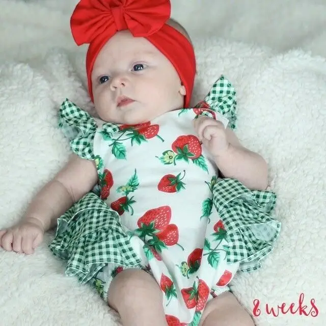 Newborn Baby Girl Strawberry Clothes Sleeveless Back Cross Tutu Ruffle Baby Jumpsuit Outfit Plaid Snsuit 
Newborn Baby Girl Strawberry Clothes Sleeveless Back Cross Tutu Ruffle Baby Jumpsuit Outfit Plaid Snsuit