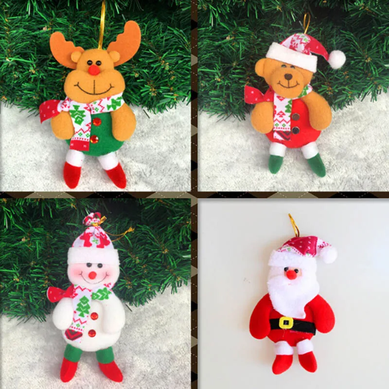 

Santa Claus Snowman Deer Elk Bear Christmas Tree Ornaments Oecorations Xmas Tree Decor Supplies Navidad Natal Pendant Decoration