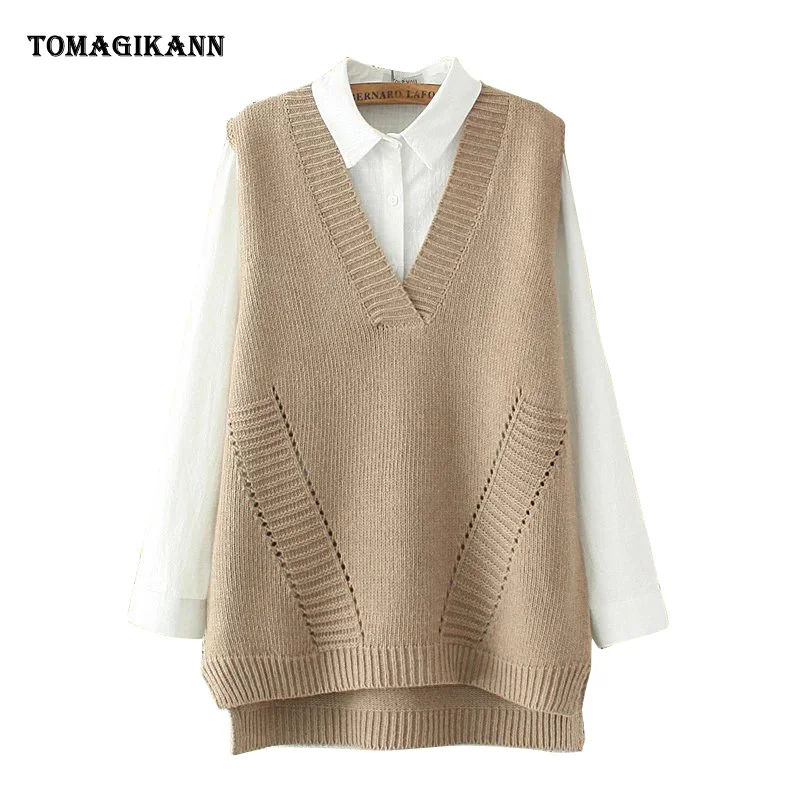 2022 Casual Plus Size V Neck Women Sweater Solid Sleeveless Hollow Out Knitted Vests for Ladies
2022 Casual Plus Size V Neck Women Sweater Solid Sleeveless Hollow Out Knitted Vests for Ladies