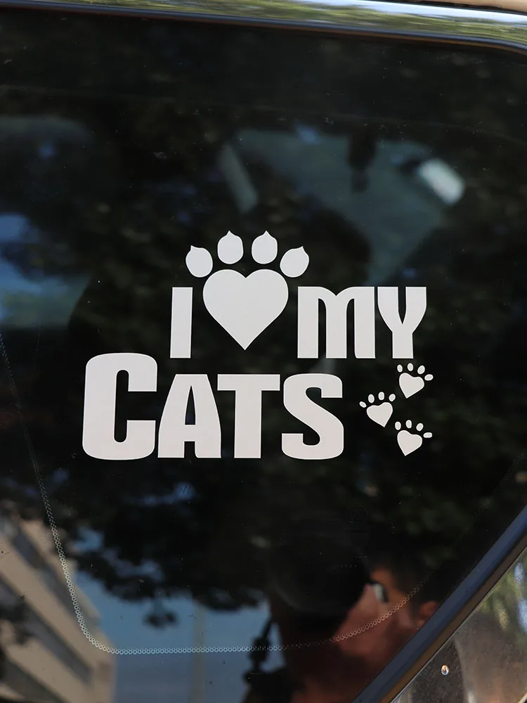 ZTTZDY 16*10.9CM I My Cats Car Sticker Love Footprints Vinyl Decal Black/Silver ZJ4-0188
ZTTZDY 16*10.9CM I My Cats Car Sticker Love Footprints Vinyl Decal Black/Silver ZJ4-0188
