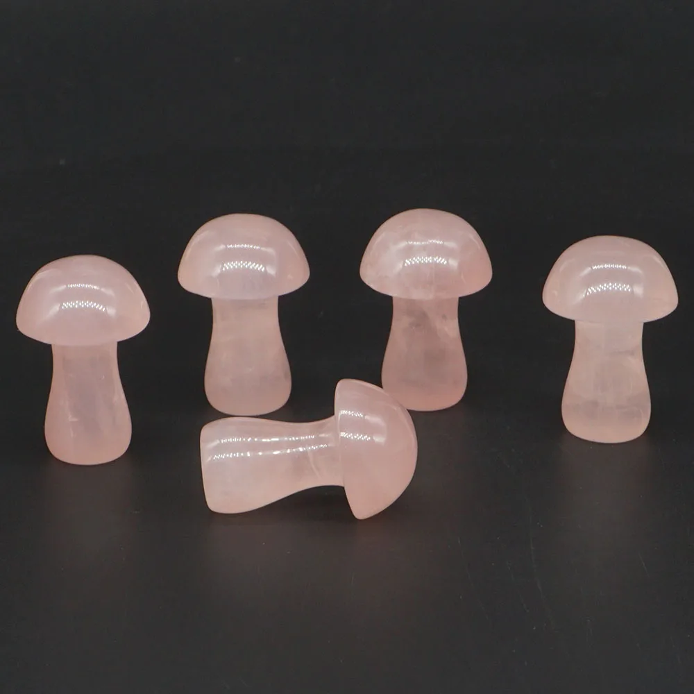 2pc Natural Gemstone Rose Quartz Crystal Hand Carved Stone Mushroom Reiki Healing Decor
2pc Natural Gemstone Rose Quartz Crystal Hand Carved Stone Mushroom Reiki Healing Decor