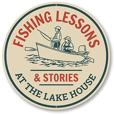 Fishing Lessons Sign Round Metal Tin Sign Suitable for Home and Kitchen Bar Cafe Garage Wall Decor Retro Vintage
Fishing Lessons Sign Round Metal Tin Sign Suitable for Home and Kitchen Bar Cafe Garage Wall Decor Retro Vintage